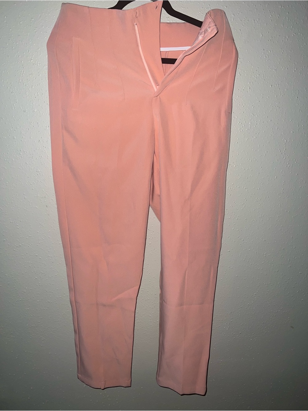 Tailored Peach Straight Trousers for Women